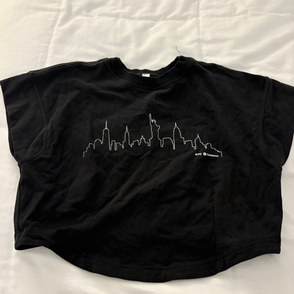 lululemon athletica Tops - Lululemon Heavyweight Cotton Mock-Neck T-Shirt *NYC Exclusive